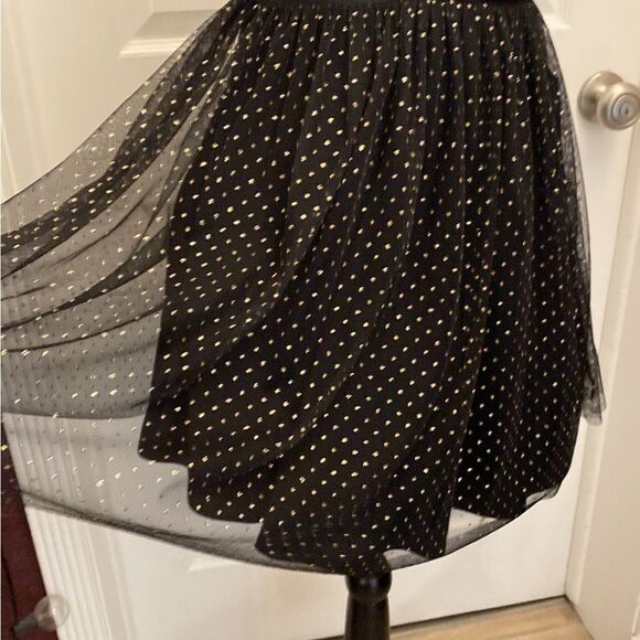 NWT Blondie Nights by Stacy Sklar Elegant mesh Black Polka Dot Dress, US0 - Picture 5 of 10